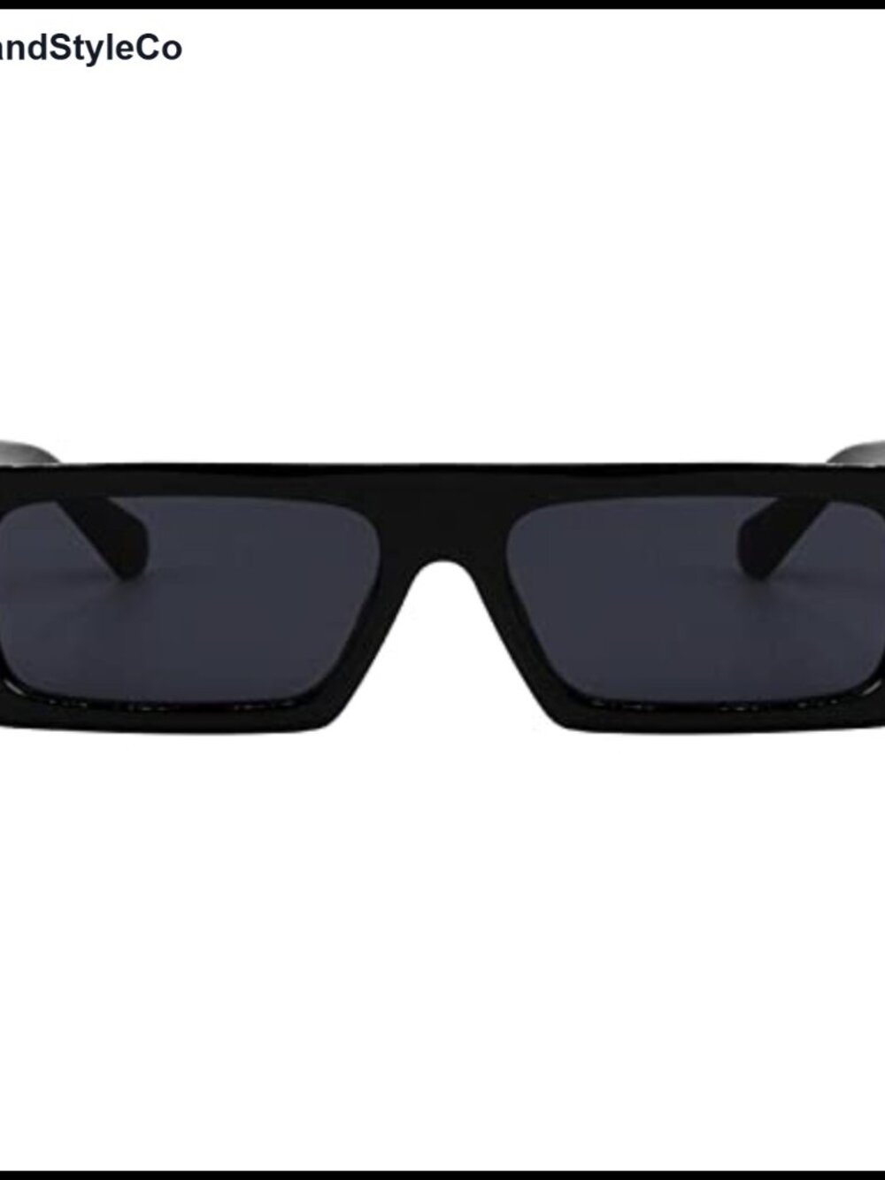 Small Rectangle Sunglasses Narrow Square Retro Vintage Shades - Picture 3 of 6